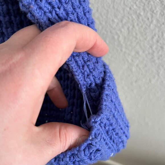 Free People Park City Waffle Knit Colorblock Oversized Sweater M - Picture 10 of 13